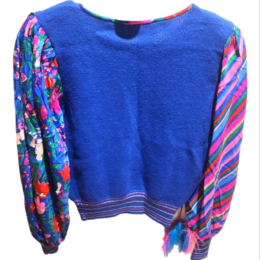 Vintage Diane Fres "Persephone's Trip" Wool Blend Patterned Top SZ  S / M RARE - Picture 4 of 14